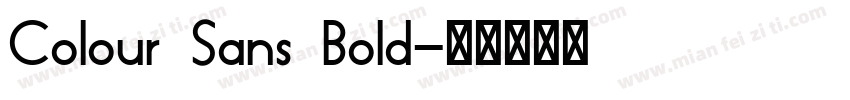 Colour Sans Bold字体转换